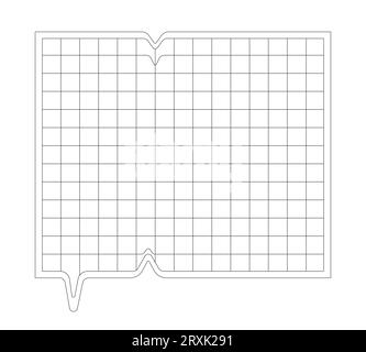 Rasterpapier Groovy Hintergrund schwarz-weiß 2D-Linie Cartoon-Objekt Stock Vektor