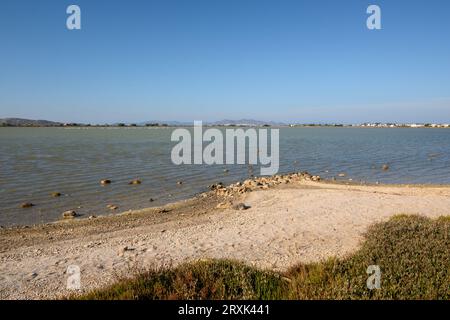 Tigaki Salzsee (Alykes) auf der Insel Kos. Griechenland Stockfoto