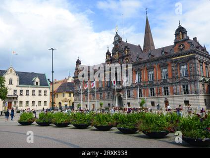 Das ehemalige Rathaus von Malmö bei Stortorget in der historischen Altstadt. Malmö, Schweden. Stockfoto