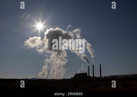 Das umstrittene Kohlekraftwerk Craig Station in Craig, Colorado Stockfoto