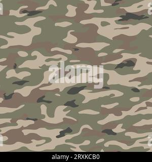 Army Camouflage Vektor nahtloses Muster, Camouflage Hintergrund Stock Vektor