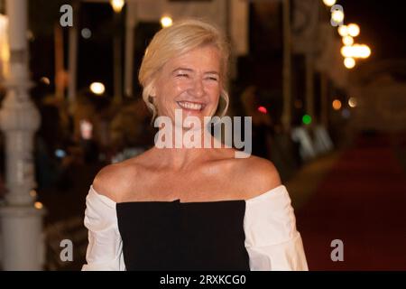 San Sebastian, Spanien. September 2023. ANA Duato besucht den Cuentame Red Carpet während des 71. San Sebastian International Film Festival im Victoria Eugenia Theatre. (Foto: Nacho Lopez/SOPA Images/SIPA USA) Credit: SIPA USA/Alamy Live News Stockfoto