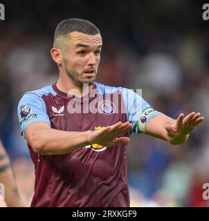 24. September 2023 - Chelsea gegen Aston Villa - Premier League - Stamford Bridge Aston Villas John McGinn während des Spiels gegen Chelsea. Bild : Mark Pain / Alamy Live News Stockfoto