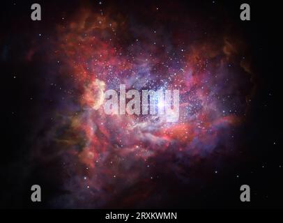 Majestic nebula in outer space Stockfoto