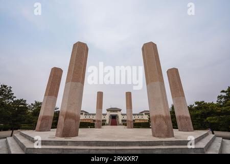 Granit Merit Pillar in a Park, Nordchina Stockfoto