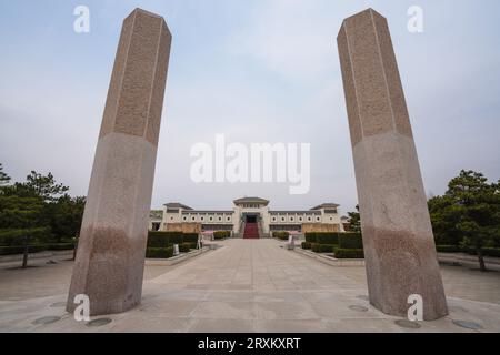 Granit Merit Pillar in a Park, Nordchina Stockfoto