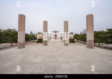 Granit Merit Pillar in a Park, Nordchina Stockfoto