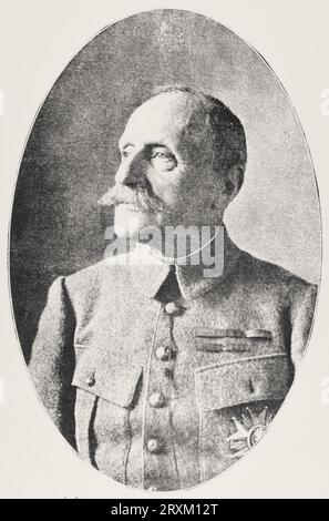 Général Foch Portrait - Auszug aus L'Illustration, Journal Universel französische Vintage-Illustrierte Zeitung 1918 Stockfoto