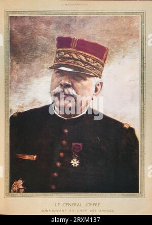 GENERAL JOFFRE - Auszug aus L'Illustration, Journal Universel, französische Illustrierte Vintage-Zeitung 1914 Stockfoto