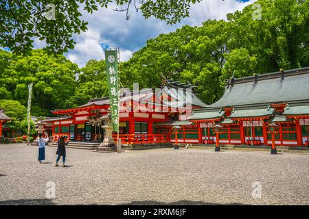 Kumano Kodo Wallfahrtsroute. Kumano Hatayama Taisha. Großer Schrein an der Mündung des Flusses Kumano-gawa. Shingu. Präfektur Wakayama. Japan Stockfoto