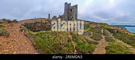 Verlassene Wheal Coates Tin Mine, St Agnes, England, Großbritannien Stockfoto