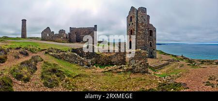 Verlassene Wheal Coates Tin Mine, St Agnes, England, Großbritannien Stockfoto