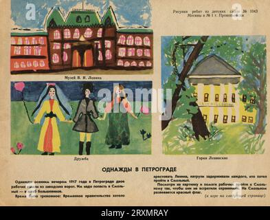 Russische Zeitschrift „Funny Pictures“, (russisch „Весёлые картинки“) April 1970. Stockfoto