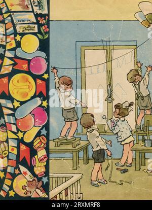 Russische Zeitschrift „Funny Pictures“, (russisch „Весёлые картинки“) April 1970. Stockfoto