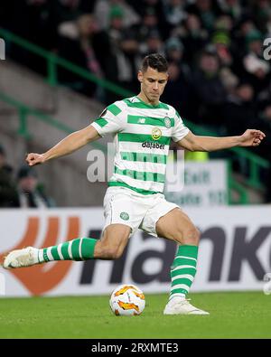 Während des UEFA Europa League-Spiels zwischen Celtic und Red Bull Salzburg im Celtic Park, Parkhead, Glasgow am Donnerstag, den 13. Dezember 2018. (Credit: Mark Fletcher | MI News & Sport Ltd) ©MI News & Sport Ltd Tel: +44 7752 571576 E-Mail: markf@mediaimage.co.uk Adresse: 1 Victoria Grove, Stockton on Tees, TS19 7EL Stockfoto