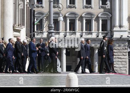 Rom, Italien. September 2023 26. Während der Beerdigung des ehemaligen italienischen Präsidenten Giorgio Napolitano im Palazzo Montecitorio am 26. September 2023, Rom, Italien, Credit: Independent Photo Agency/Alamy Live News Stockfoto