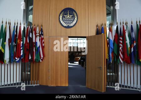 "Hamburg, Deutschland - 10 24 2013" internationaler Seegerichtshof Stockfoto