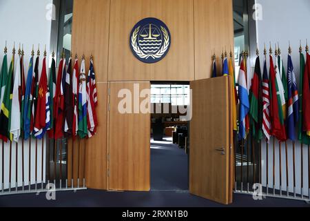 "Hamburg, Deutschland - 10 24 2013" internationaler Seegerichtshof Stockfoto