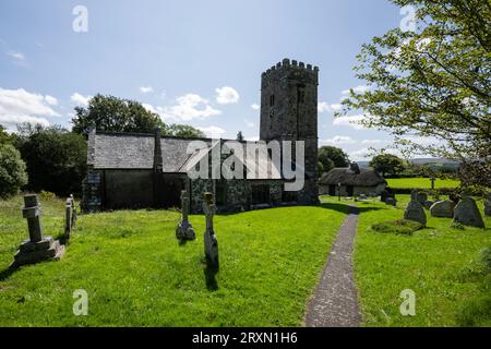 BUCKLAND IN DER MOOR ST.PETERS KIRCHE Stockfoto