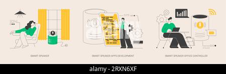 Internet der Dinge abstrakte Konzept Vektor Illustrationen. Stock Vektor