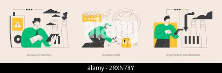 Eindämmung der globalen Erwärmung abstrakte Konzept Vektor-Illustrationen. Stock Vektor