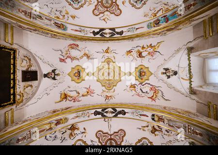 Sakristei des Klosters Yuso, San Millan de la Cogolla, La Rioja, Spanien Stockfoto