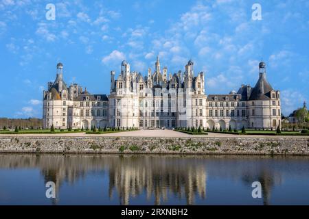 Magnifient Château von Chambord im Loire-Tal, Frankreich Stockfoto