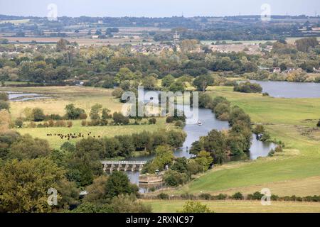 Day's Lock und Wehr auf der Themse, Dorchester-on-Thames, Oxfordshire, England, Vereinigtes Königreich, Europa Stockfoto