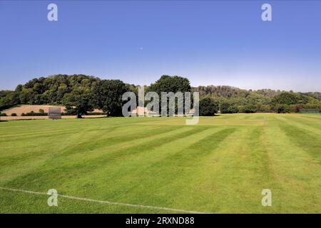 Blick auf den Hänger von der Hampshire Village Hall Stockfoto