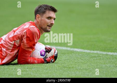 Torwart Sven Ulreich FC Bayern München FCB (26) Aufwärmen, Training, Allianz Arena, München, Bayern, Deutschland Stockfoto