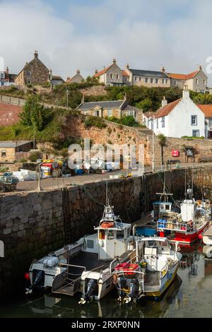 Boot im Crail-Hafen Fife Scotland Stockfoto