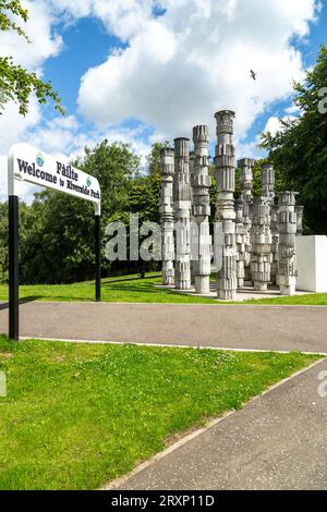 Heritage, eine Skulptur in Glenrothes von David Harding Stockfoto