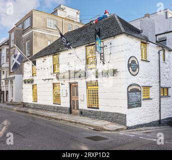 Admiral Benbow Public House in der Chapel Street, Penzance, Cornwall, England. Stockfoto