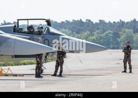 Fortgeschrittener Jettrainer Alenia Aermacchi M-346 Master, italienische Luftwaffe, Berlin, Deutschland Stockfoto