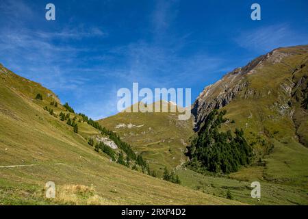 Das Valler Tal oft auch Valser Tal oder einfach Vals, italienisch Val di Valles ist ein Tal in den Pfunderer Bergen, eine Untergruppe der Zillertaler Alpen in Südtirol Italien. Fane Alm *** das Valler Tal oft auch Valser Tal oder einfach Vals, Italienisches Val di Valles ist ein Tal im Pfunderer Gebirge, eine Untergruppe der Zillertaler Alpen in Südtirol Italien Fane Alm Credit: Imago/Alamy Live News Stockfoto