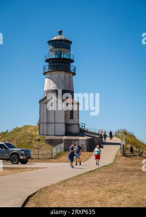 ILLWACO, WASHINGTON, USA - Lighthouse Cape Disappointment State Park. Stockfoto