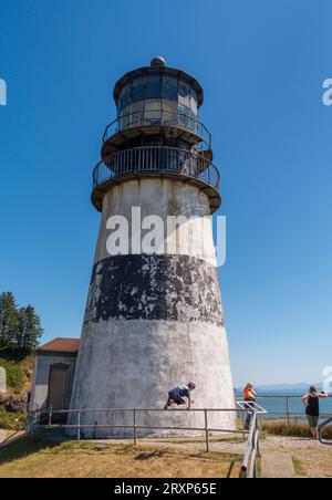 ILLWACO, WASHINGTON, USA - Lighthouse Cape Disappointment State Park. Stockfoto