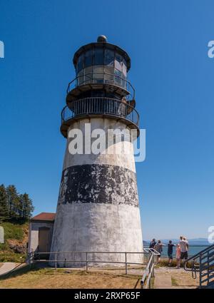 ILLWACO, WASHINGTON, USA - Lighthouse Cape Disappointment State Park. Stockfoto