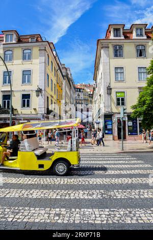 Lissabon Portugal. Lissabon ist Portugals hügelige Hauptstadt an der Küste. Portugal, Spaziergang durch Lissabon. Stockfoto