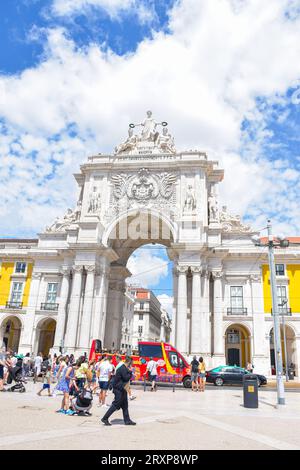 Lissabon Portugal. Lissabon ist Portugals hügelige Hauptstadt an der Küste. Portugal, Spaziergang durch Lissabon. Stockfoto