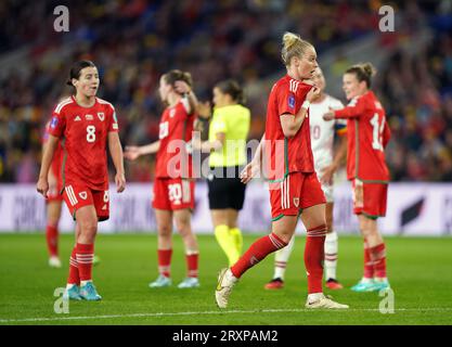 Während des UEFA Women's Nations League Group A3-Spiels im Cardiff City Stadium, Wales. Bilddatum: Dienstag, 26. September 2023. Stockfoto