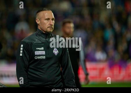 Grödig, Österreich 26. September 2023: ÖFB Cup 2. Runde - 2023/2024 - Austria Salzburg vs. RB Salzburg im Bild: Trainer Christian Schaider (Austria Salzburg) Stockfoto