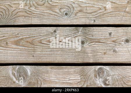 Strukturierter Hintergrund aus alten verwitterten beigen Brettern. Hochwertiger Hintergrund für Design und Layout Stockfoto