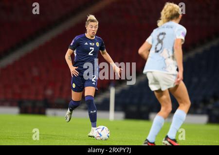 26. September, Glasgow, Großbritannien. Im ersten Heimspiel für Schottland in der neuen UEFA Women's Nations League spielt Schottland Belgien im Hampden Park, Glasgow, Schottland, Vereinigtes Königreich. Quelle: Findlay/Alamy Live News Stockfoto