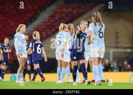 26. September, Glasgow, Großbritannien. Im ersten Heimspiel für Schottland in der neuen UEFA Women's Nations League spielt Schottland Belgien im Hampden Park, Glasgow, Schottland, Vereinigtes Königreich. Quelle: Findlay/Alamy Live News Stockfoto