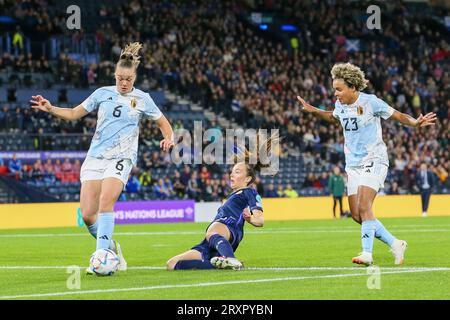 26. September, Glasgow, Großbritannien. Im ersten Heimspiel für Schottland in der neuen UEFA Women's Nations League spielt Schottland Belgien im Hampden Park, Glasgow, Schottland, Vereinigtes Königreich. Quelle: Findlay/Alamy Live News Stockfoto