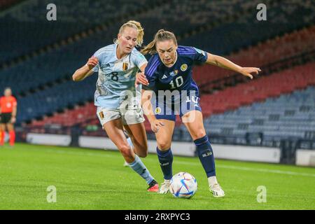 26. September, Glasgow, Großbritannien. Im ersten Heimspiel für Schottland in der neuen UEFA Women's Nations League spielt Schottland Belgien im Hampden Park, Glasgow, Schottland, Vereinigtes Königreich. Quelle: Findlay/Alamy Live News Stockfoto