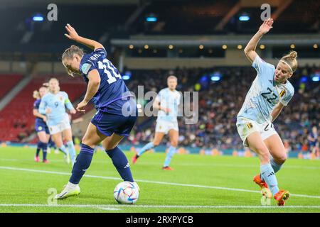 26. September, Glasgow, Großbritannien. Im ersten Heimspiel für Schottland in der neuen UEFA Women's Nations League spielt Schottland Belgien im Hampden Park, Glasgow, Schottland, Vereinigtes Königreich. Quelle: Findlay/Alamy Live News Stockfoto