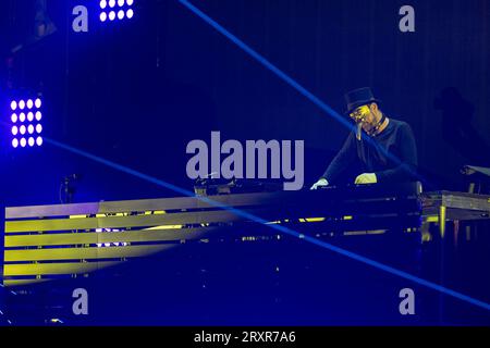 Las Vegas, USA. September 2023 25. Claptone during Life ist das Beautiful Music Festival am 24. September 2023 in Las Vegas, Nevada (Foto: Daniel DeSlover/SIPA USA) Credit: SIPA USA/Alamy Live News Stockfoto