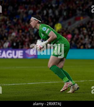 Cardiff, UK, 26. September 2023 Lene Christensen (Dänemark) in Aktion während der UEFA Women's Nations League Wales gegen Dänemark im Cardiff City Stadium Cardiff Vereinigtes Königreich am 26 2023. September Graham Glendinning / Alamy Live News Endstand: 1 - 5 Stockfoto